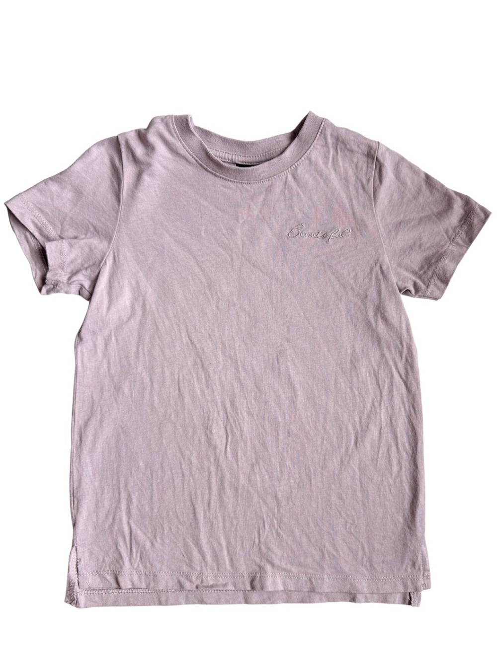 Little Bipsy Beautiful Tee Girls 4-5T Mauve Cotton T Shirt